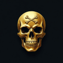 Golden Pirate Skull Icon